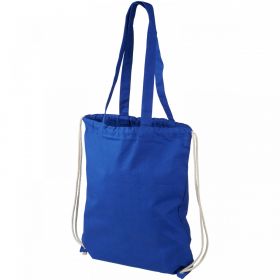 Eliza 240 g/m² rygsæk med snøre i bomuld 6L Blå
