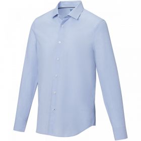 Cuprite langærmet GOTS økologisk skjorte til mænd Blå