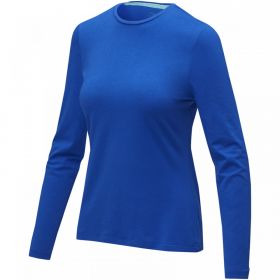 Ponoka langærmet økologisk t-shirt til kvinder Blå