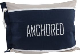 Pillow Case Anchored Marineblå