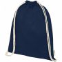 Orissa 100 g/m² GOTS rygsæk med snøre i økologisk bomuld 5L Marineblå