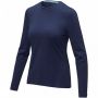 Ponoka langærmet økologisk t-shirt til kvinder Marineblå